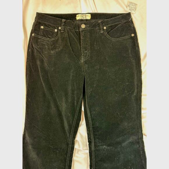 Free People Corduroy Raw Hem Flare Jeans Black Noir 31 - Picture 4 of 9